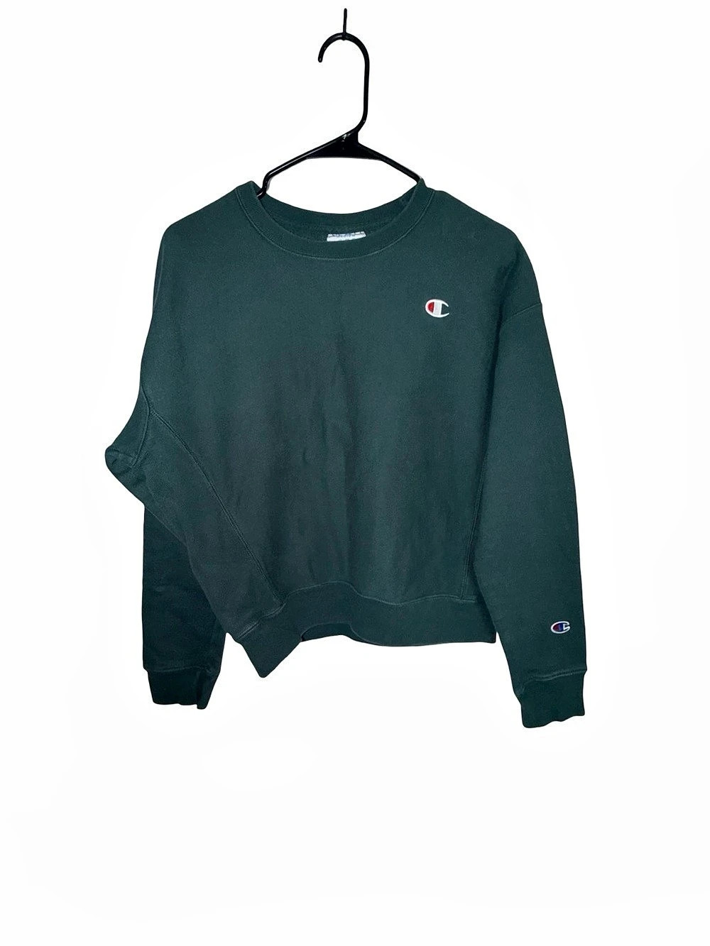 Vintage Champion Reverse Weave Crewneck Sweatshirt Green Medium Y2K